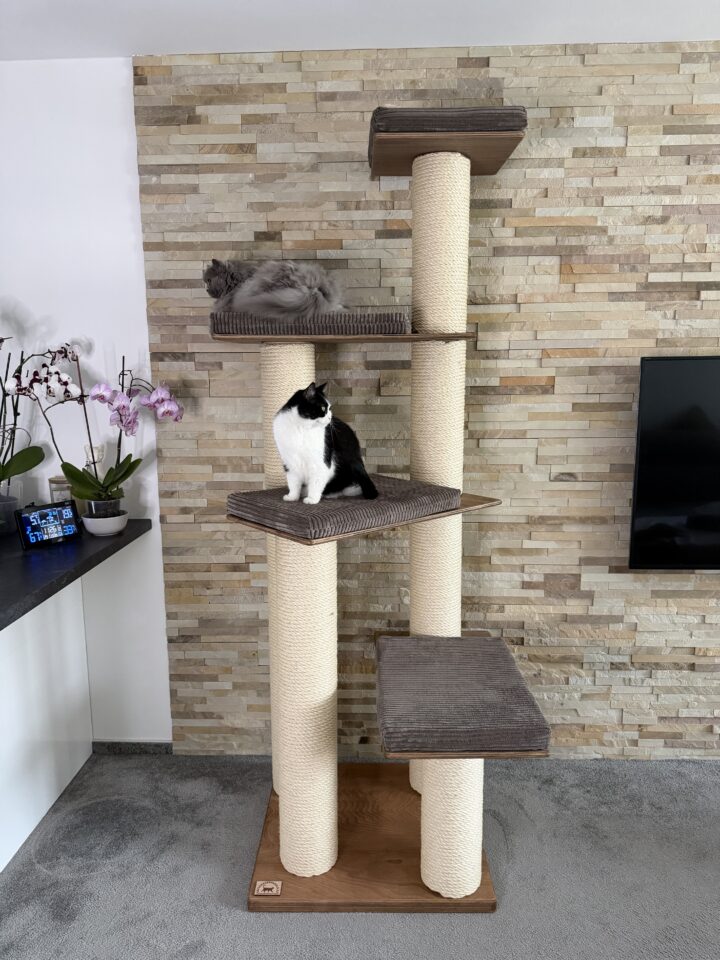 Škrabadlo pro kočky R5 (Manšestr - hnědá)