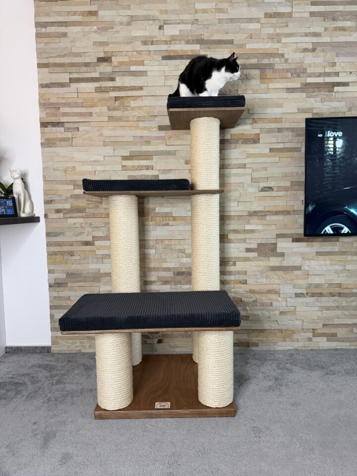 Škrabadlo pro kočky R2 (Manšestr – černá)