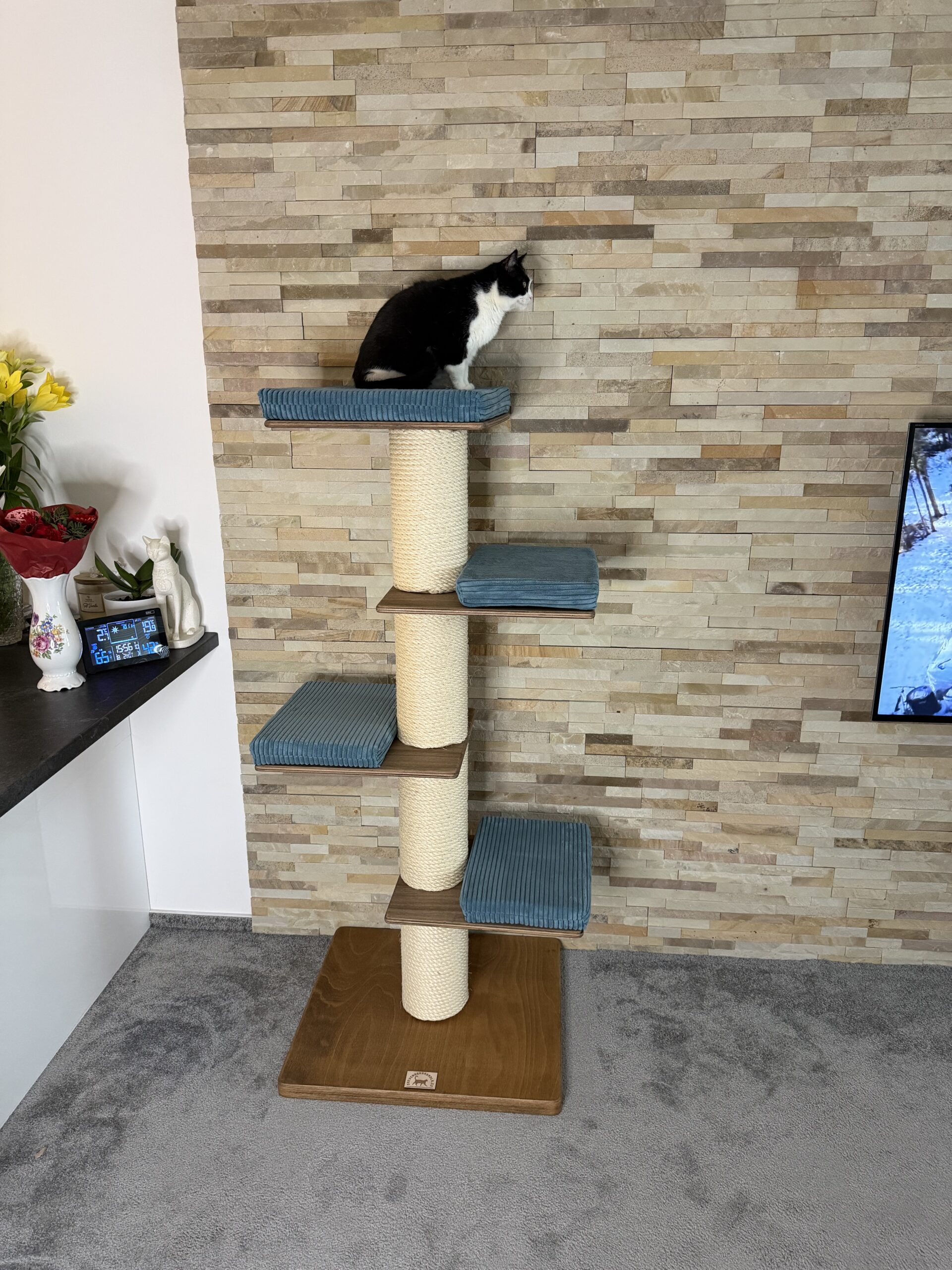 Škrabadlo pro kočky R14 (Manšestr – modrá)