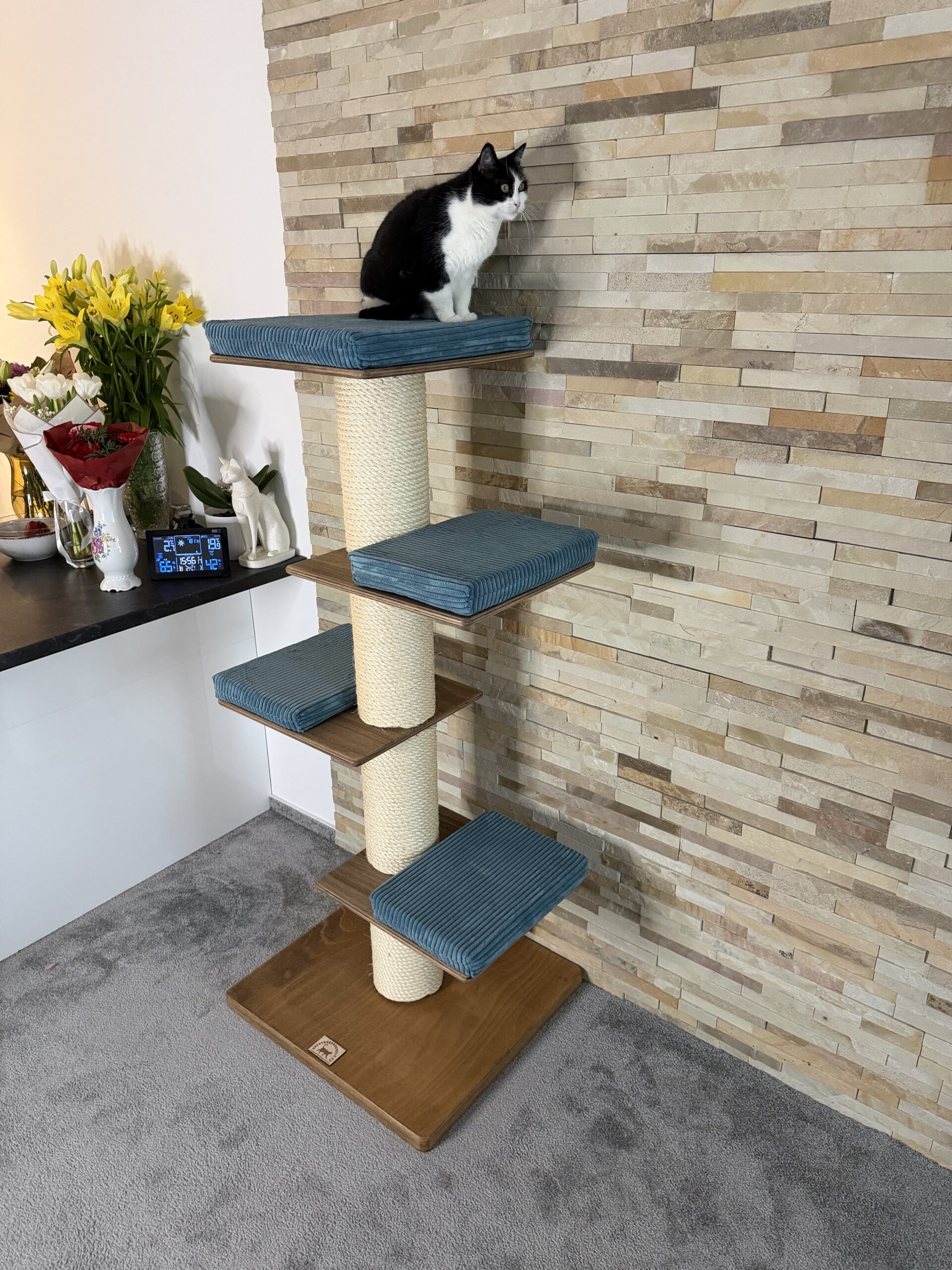 Škrabadlo pro kočky R14 (Manšestr – modrá) - Image 4