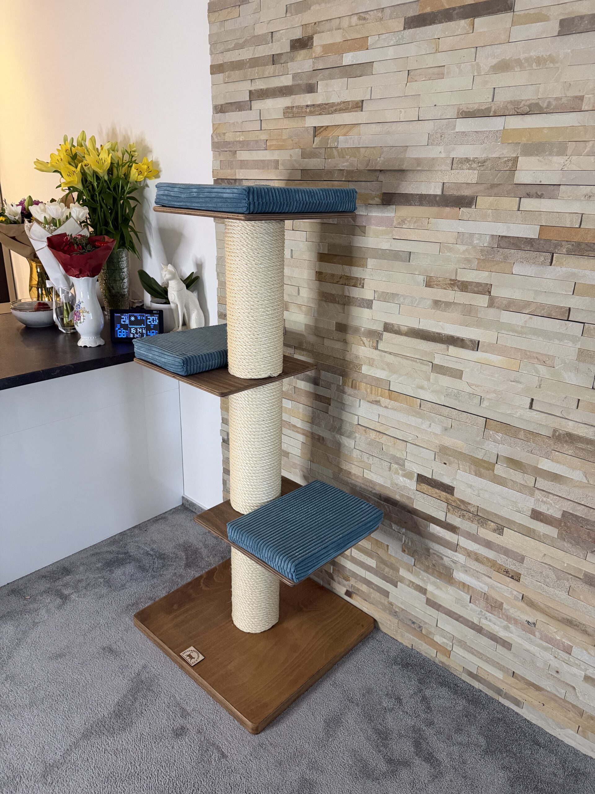 Škrabadlo pro kočky R11 (Manšestr – modrá) - Image 3