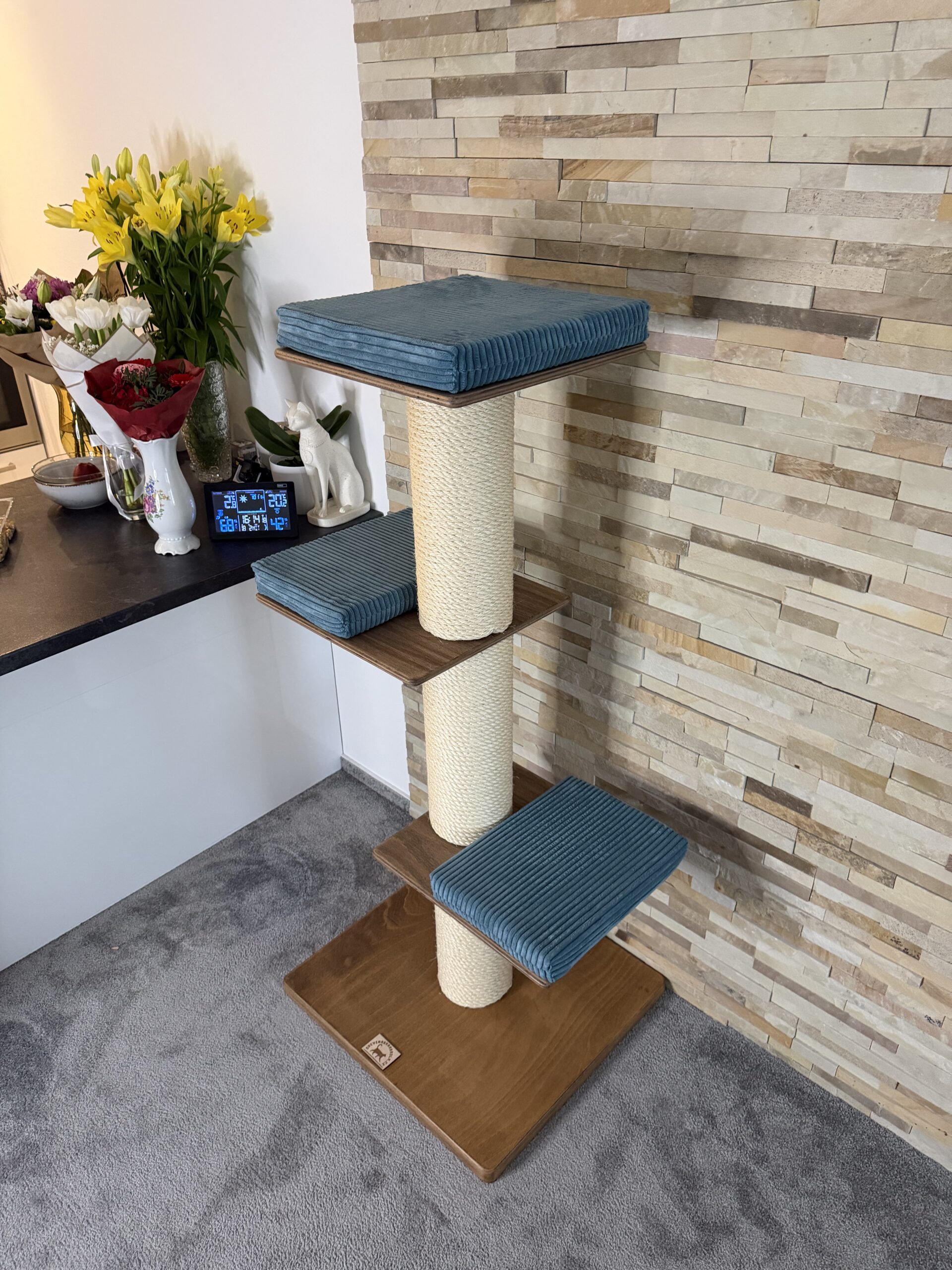 Škrabadlo pro kočky R11 (Manšestr – modrá) - Image 4