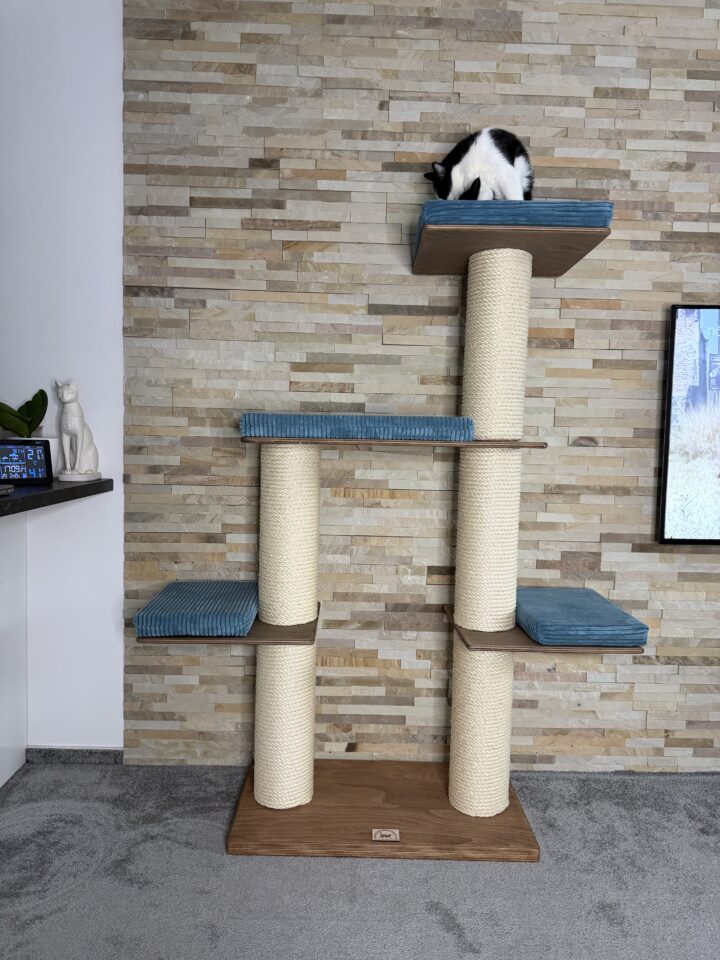 Škrabadlo pro kočky R6 (Manšestr – modrá)